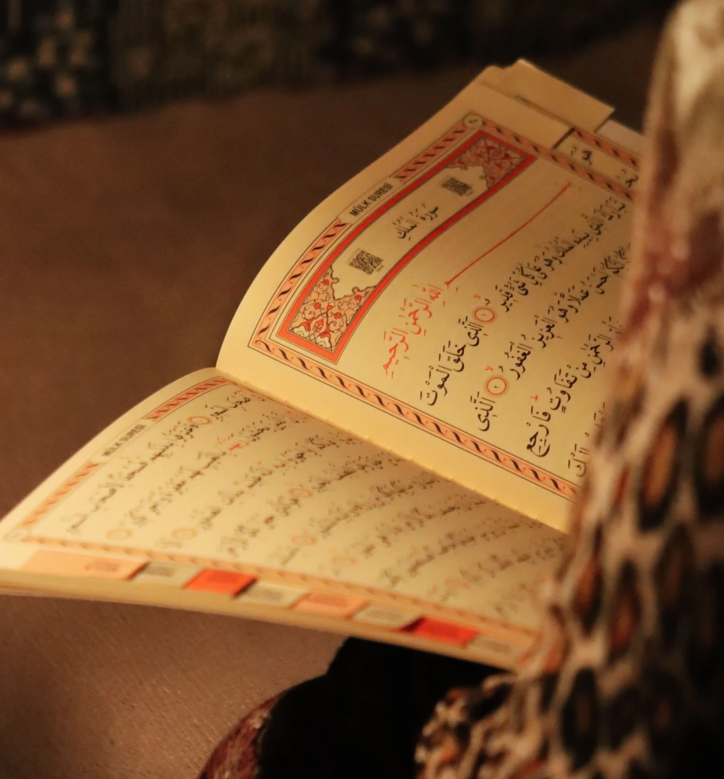 A learner reading the Quran carefully during Hifz practice